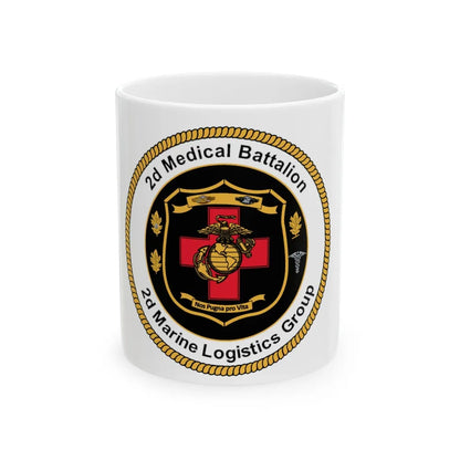 2d Medical Battalion 2d Marine Logistical Group (USMC) White Coffee Mug-11oz-Go Mug Yourself