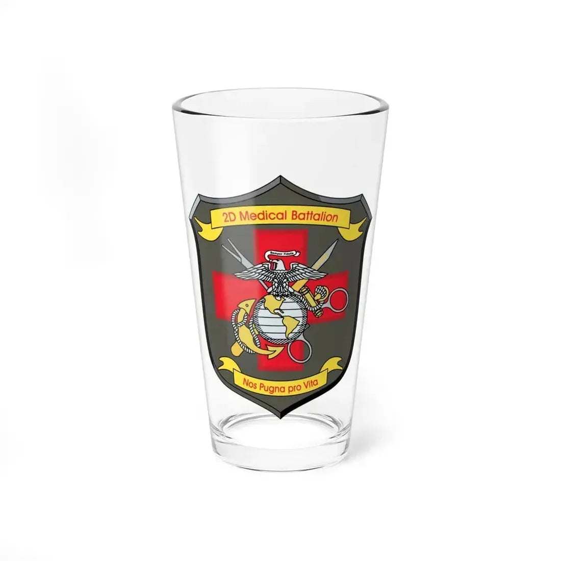2d Medical Battalion Nos Pugna Pro Vita (USMC) Pint Glass 16oz 16oz - Go Mug Yourself