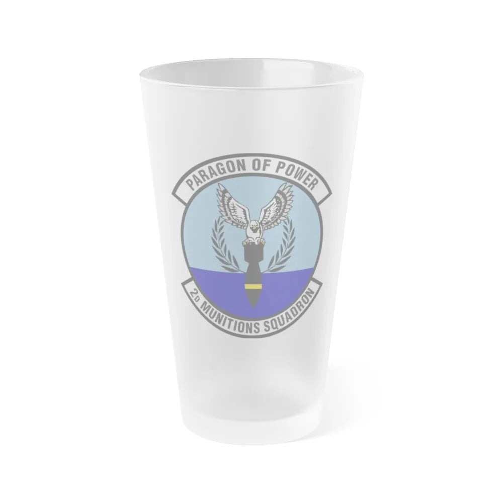 2d Munitions Squadron (U.S. Air Force) Frosted Pint Glass 16oz-Go Mug Yourself