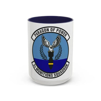 2d Munitions Squadron (U.S. Air Force) Accent Coffee Mug 15oz Navy - Go Mug Yourself