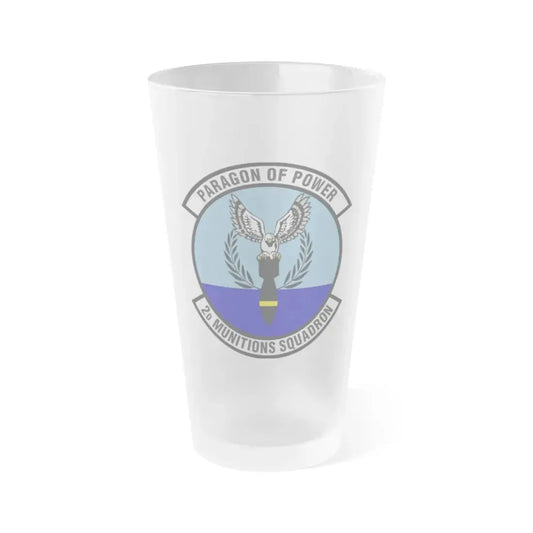 2d Munitions Squadron (U.S. Air Force) Frosted Pint Glass 16oz Default Title - Go Mug Yourself