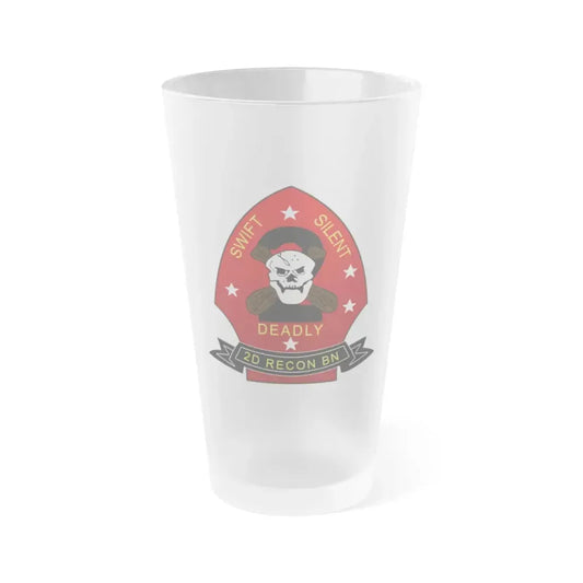 2d Reconnaissance Battalion (USMC) Frosted Pint Glass 16oz Default Title - Go Mug Yourself