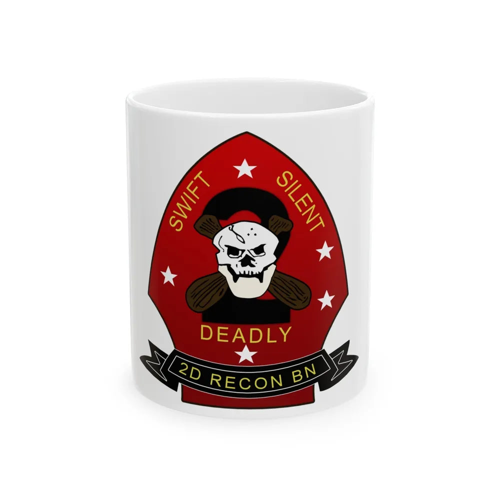 2d Reconnaissance Battalion (USMC) White Coffee Mug-11oz-Go Mug Yourself