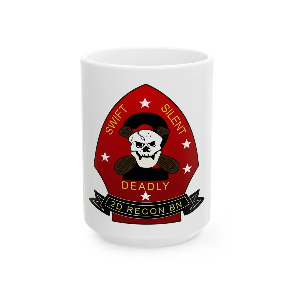 2d Reconnaissance Battalion (USMC) White Coffee Mug-15oz-Go Mug Yourself