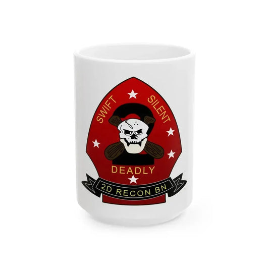 2d Reconnaissance Battalion (USMC) White Coffee Mug 15oz - Go Mug Yourself