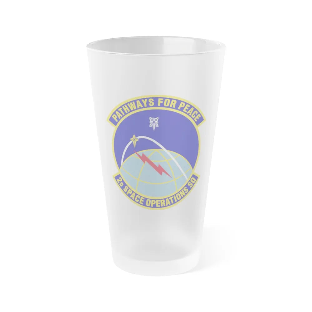 2d Space Operations Squadron (U.S. Air Force) Frosted Pint Glass 16oz-16oz-Frosted-Go Mug Yourself