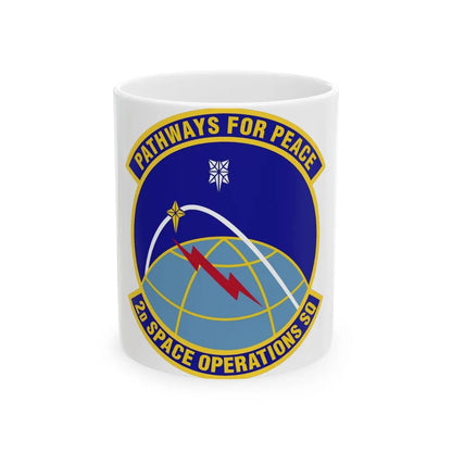 2d Space Operations Squadron (U.S. Air Force) White Coffee Mug-11oz-Go Mug Yourself