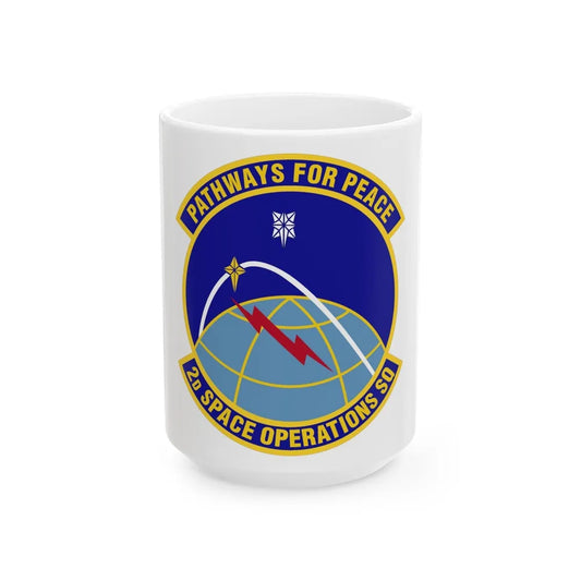 2d Space Operations Squadron (U.S. Air Force) White Coffee Mug-15oz-Go Mug Yourself