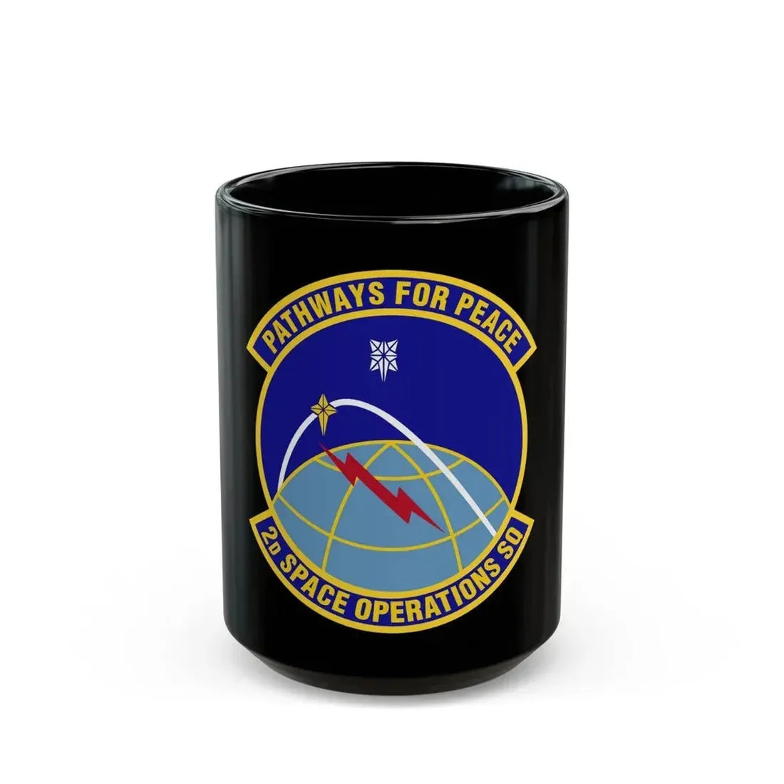 2d Space Operations Squadron (U.S. Air Force) Black Coffee Mug 15oz - Go Mug Yourself