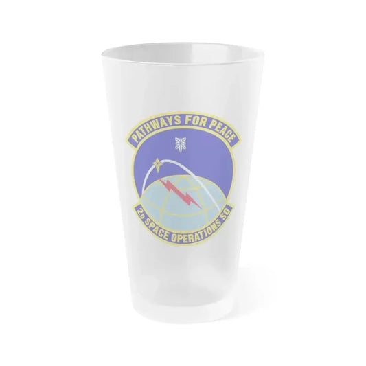 2d Space Operations Squadron (U.S. Air Force) Frosted Pint Glass 16oz 16oz Frosted - Go Mug Yourself