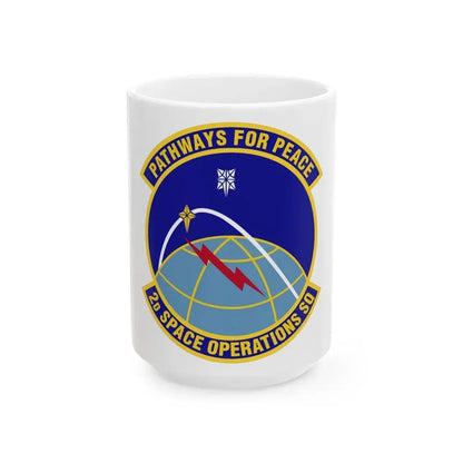 2d Space Operations Squadron (U.S. Air Force) White Coffee Mug 15oz - Go Mug Yourself
