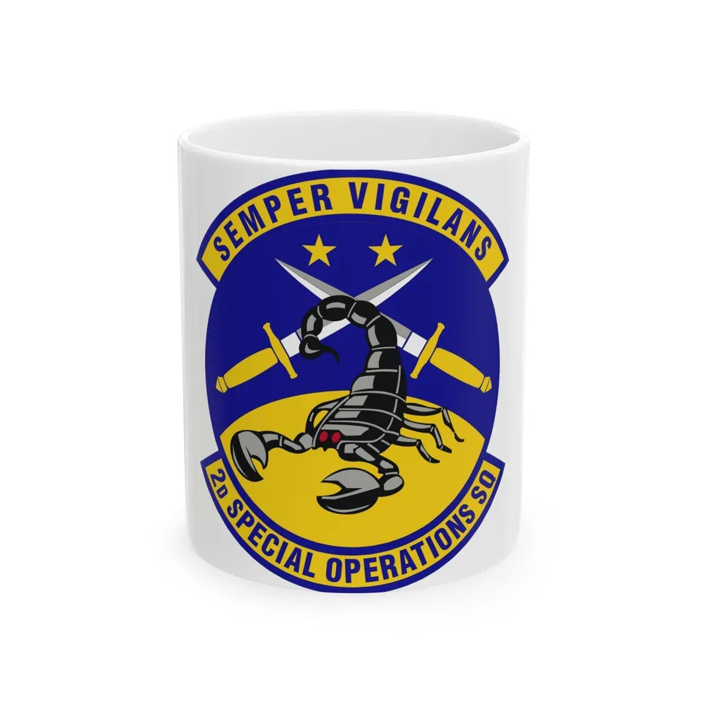 2d Special Operations Squadron (U.S. Air Force) White Coffee Mug-11oz-Go Mug Yourself