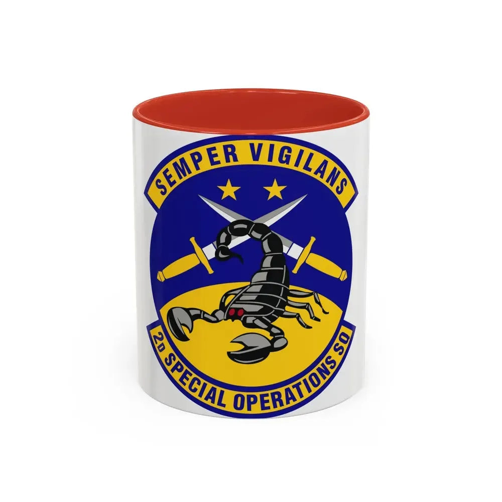 2d Special Operations Squadron (U.S. Air Force) Accent Coffee Mug 11oz Red - Go Mug Yourself