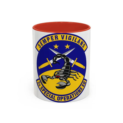 2d Special Operations Squadron (U.S. Air Force) Accent Coffee Mug 11oz Red - Go Mug Yourself