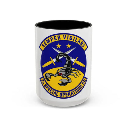 2d Special Operations Squadron (U.S. Air Force) Accent Coffee Mug 15oz Black - Go Mug Yourself