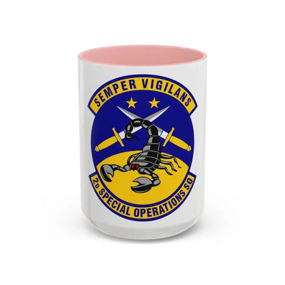 2d Special Operations Squadron (U.S. Air Force) Accent Coffee Mug 15oz Pink - Go Mug Yourself