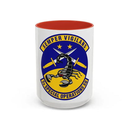 2d Special Operations Squadron (U.S. Air Force) Accent Coffee Mug 15oz Red - Go Mug Yourself