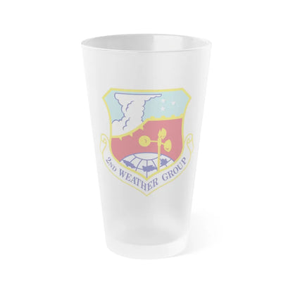 2d Weather Group (U.S. Air Force) Frosted Pint Glass 16oz-Go Mug Yourself