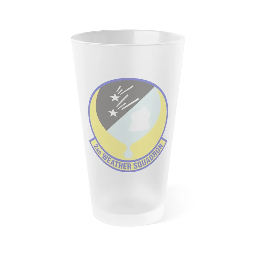 2d Weather Squadron (U.S. Air Force) Frosted Pint Glass 16oz-Go Mug Yourself