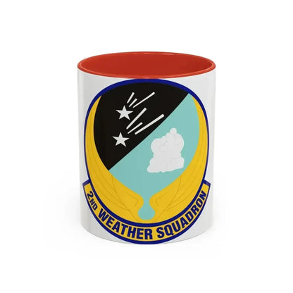 2d Weather Squadron (U.S. Air Force) Accent Coffee Mug 11oz Red - Go Mug Yourself