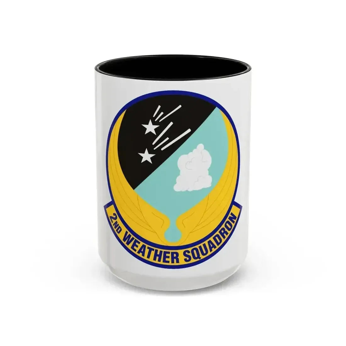 2d Weather Squadron (U.S. Air Force) Accent Coffee Mug 15oz Black - Go Mug Yourself