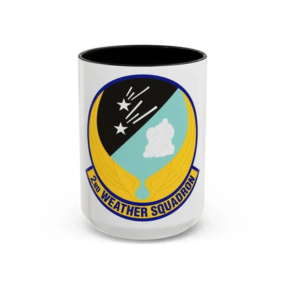 2d Weather Squadron (U.S. Air Force) Accent Coffee Mug 15oz Black - Go Mug Yourself