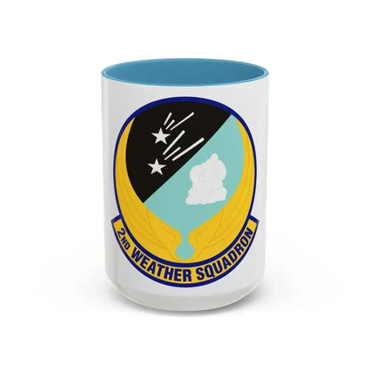 2d Weather Squadron (U.S. Air Force) Accent Coffee Mug 15oz Light Blue - Go Mug Yourself