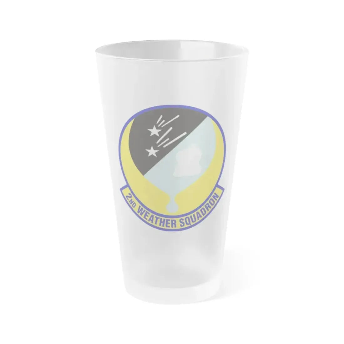 2d Weather Squadron (U.S. Air Force) Frosted Pint Glass 16oz Default Title - Go Mug Yourself