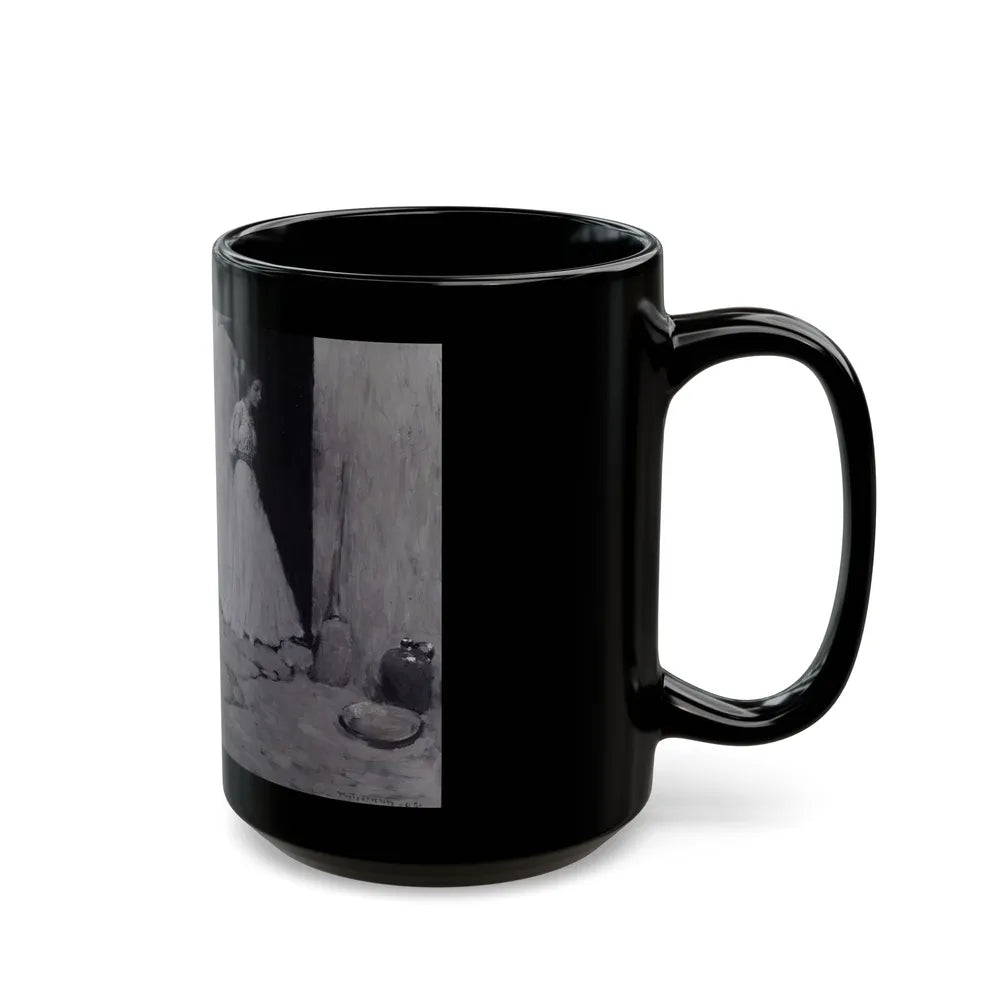 Cowboy Courtship, 1907 - Black Coffee Mug-Go Mug Yourself