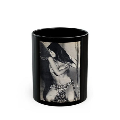 Caroline Munro #40 (Vintage Female Icon) Black Coffee Mug-11oz-Go Mug Yourself