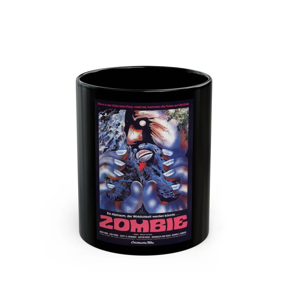 DAWN OF THE DEAD (GERMAN) 1978 Movie Poster - Black Coffee Mug-11oz-Go Mug Yourself