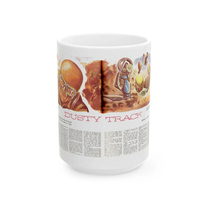 Dusty Track, Man Junior, October 1951 - White Coffee Mug-15oz-Go Mug Yourself