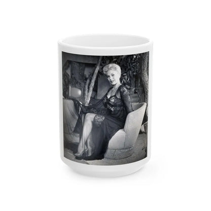 Kim Novak #238 (Vintage Female Icon) White Coffee Mug-15oz-Go Mug Yourself