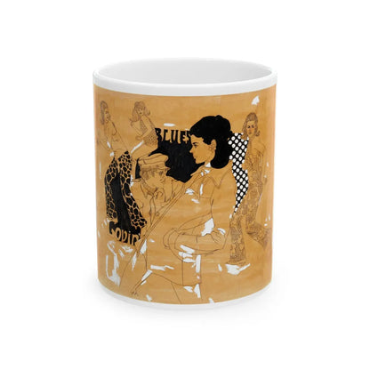 Blues illustration (3) - White Coffee Mug-11oz-Go Mug Yourself