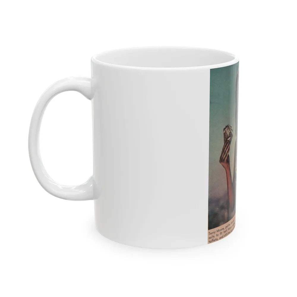 Terry Moore #559 - Magazine Page Photo Clipping (Vintage Female Icon) White Coffee Mug-Go Mug Yourself