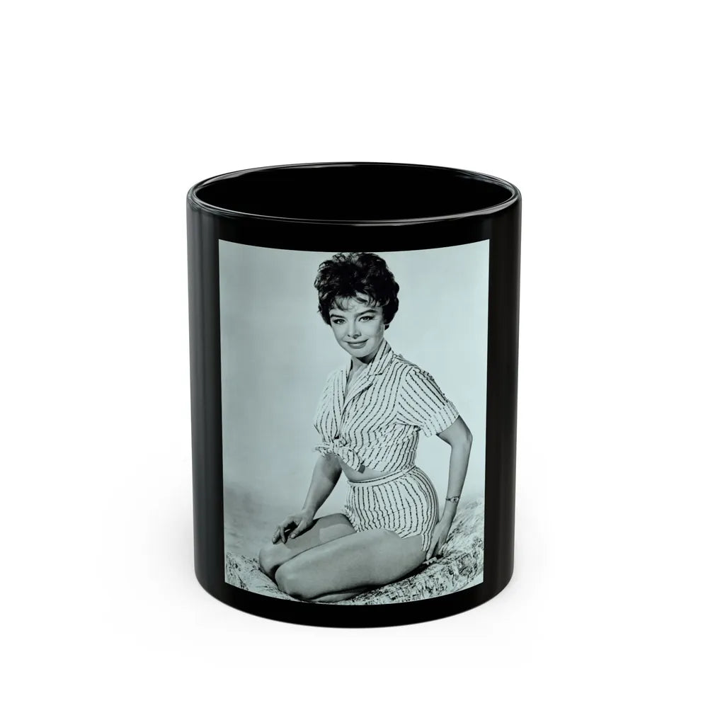 Janet Munro #32 - B&W 8x10 Full Body Cheesecake The Day The Earth Caught Fire '61 Promo Photo (Vintage Female Icon) Black Coffee Mug-11oz-Go Mug Yourself