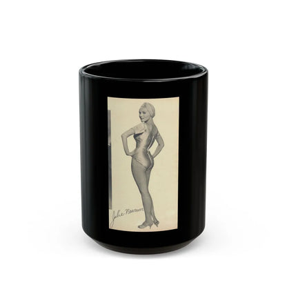 Julie Newmar #355 (Vintage Female Icon) Black Coffee Mug-15oz-Go Mug Yourself