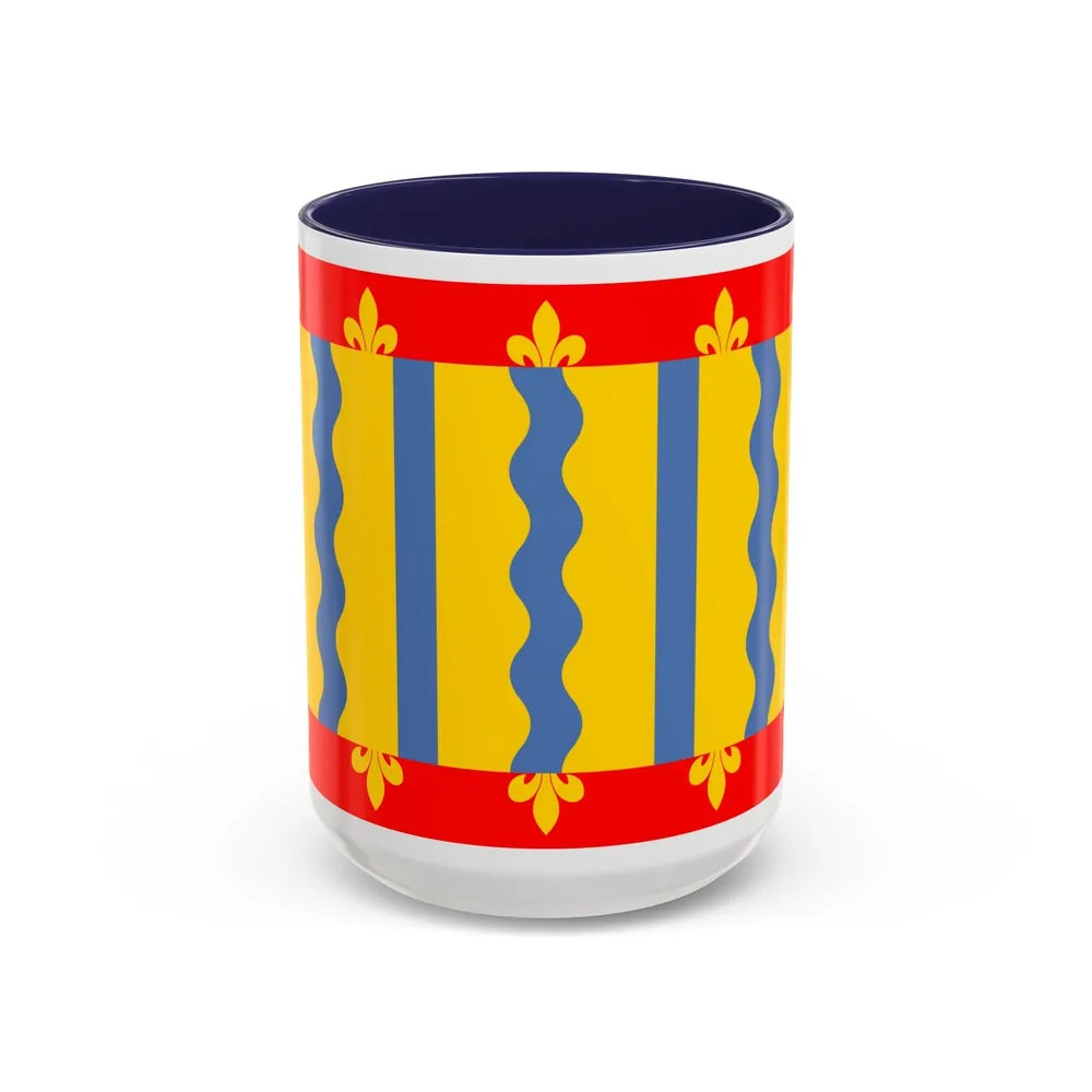 Flag of Cambridgeshire UK - Accent Coffee Mug-15oz-Navy-Go Mug Yourself