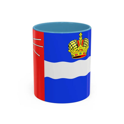 Flag of Kaluga Russia - Accent Coffee Mug-11oz-Light Blue-Go Mug Yourself