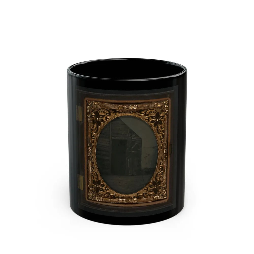 Corporal Sidney S. Goodridge Of Company K, 20th Massachusetts Infantry Regiment And Company B, Near Edwards Ferry (U.S. Civil War) Black Coffee Mug-11oz-Go Mug Yourself