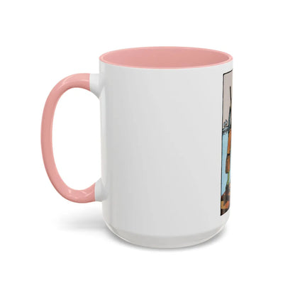 The 6 of Swords (Tarot Card) Accent Coffee Mug-Go Mug Yourself