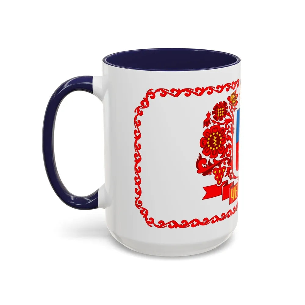 Flag of Cherkasy Ukraine - Accent Coffee Mug-Go Mug Yourself