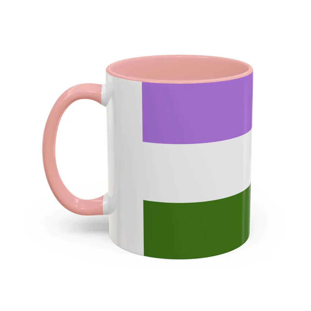 Genderqueer Pride Flag - Accent Coffee Mug-Go Mug Yourself