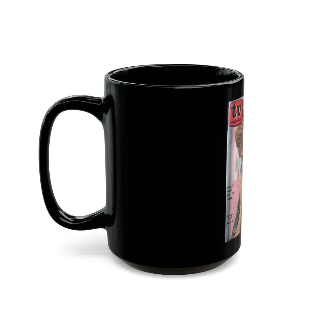 Barbara Rush #86 - T.V. Guide Mag. Cover (Vintage Female Icon) Black Coffee Mug-Go Mug Yourself