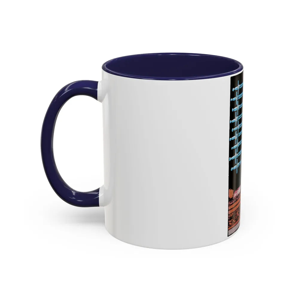 The 9 of Swords (Tarot Card) Accent Coffee Mug-Go Mug Yourself