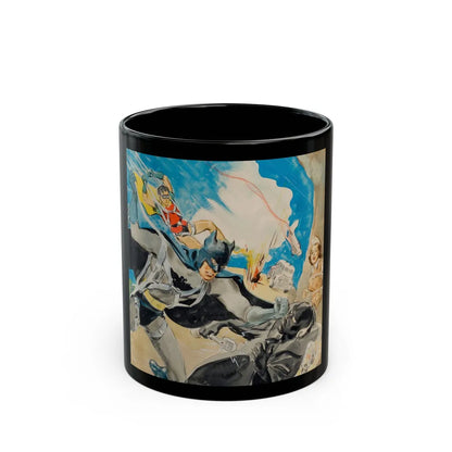 Batman and Robin, movie poster illustrations (2) - Black Coffee Mug-11oz-Go Mug Yourself