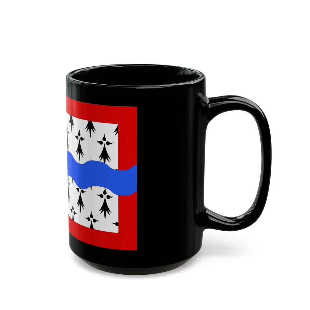 Flag of Haute Vienne France 2 - Black Coffee Mug-Go Mug Yourself