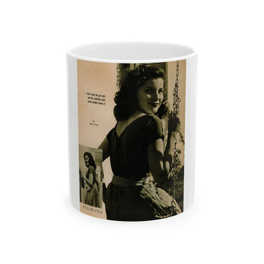 Debra Paget #658 - Magazine Page Glamour Photo Circa 1950's (Vintage Female Icon) White Coffee Mug-11oz-Go Mug Yourself