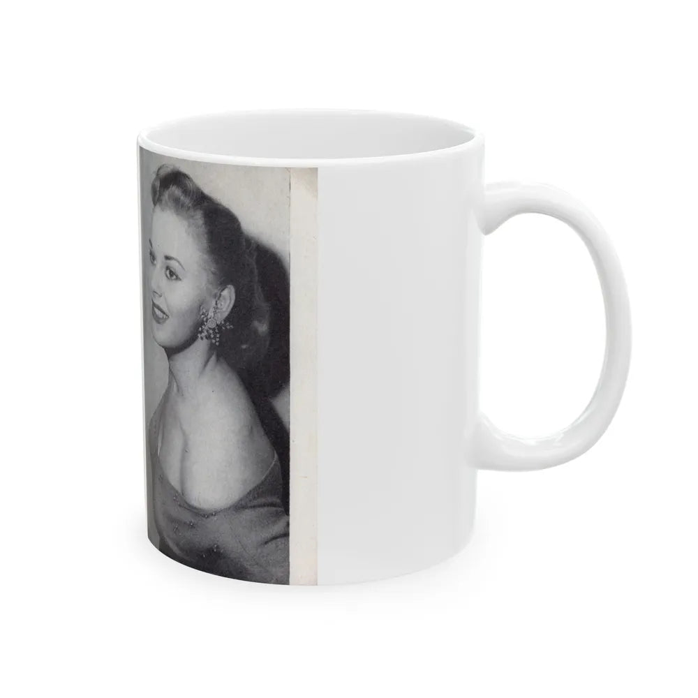 Norma Sykes #166 - 66 PHOTOGRAPHS OF Sabrina U.K. Pocket Mag. Pages 62 & 63 (Vintage Female Icon) White Coffee Mug-Go Mug Yourself