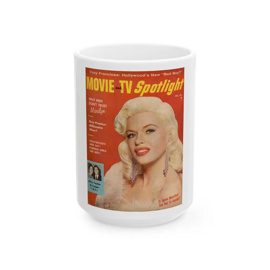 Jayne Mansfield #136 - Mag. Cover (Vintage Female Icon) White Coffee Mug-15oz-Go Mug Yourself